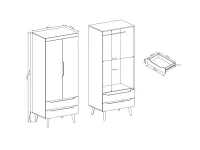 Шкаф NORDI B NSZ80 pilt 5