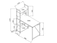 Kirjutuslaud NARVIK B1 must pilt 4