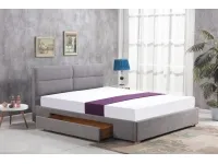 Voodi 160x200 MERIDA helehall pilt 2