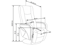 Кресло-лежак PULSAR 2 recliner бежевый pilt 4