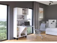 Складной стол со стеллажом HOMI матовый белый pilt 2