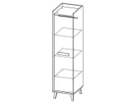 Kapp riiulitega WERSO 2 pilt 3