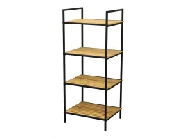 Полка BAMBOO 4 черная рама