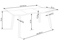 Стол раздвижной DICKSON 150-210 pilt 8