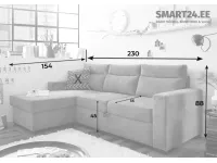 Угловой диван-кровать ITACA 1 PROMO - Антрацит pilt 3