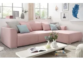 Угловой диван-кровать LAZY LUX PROMO - Phoenix 19 Flamingo