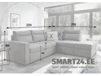 Угловой диван-кровать ITACA 2 PROMO - Антрацит pilt 3