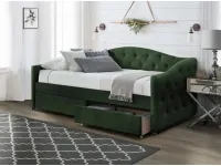 Voodi 90x200 ALOHA  roheline samet pilt 2