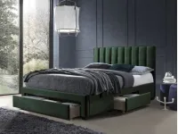 Voodi 160x200 GRACE  roheline samet pilt 2