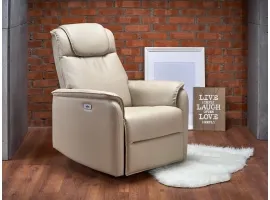 Кресло PARADISE recliner электрический - Кремовый