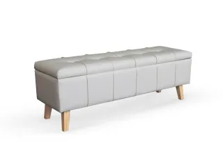 Кресло MASSIMO с ящиком белая эко-кожа pilt