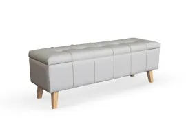 Кресло MASSIMO с ящиком белая эко-кожа