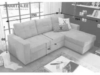 Угловой диван-кровать ADONE 1 PROMO - Cерый pilt 3