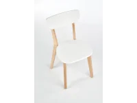 Стул BUGGI белый-натуральный pilt 8