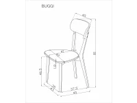 Стул BUGGI белый-натуральный pilt 9