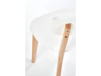 Стул BUGGI белый-натуральный pilt 5