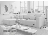 Nurgadiivanvoodi LAZY LUX PROMO - Phoenix 22 Aqua pilt 3