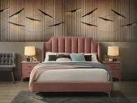 Voodi 160x200 MONAKO 160 roosa velvet pilt 2