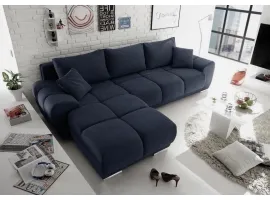 Угловой диван-кровать ANTON COLOR - B88 Тёмносиний