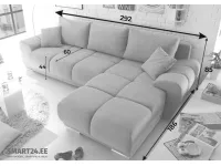 Угловой диван-кровать ANTON COLOR - B88 Тёмносиний pilt 4