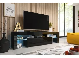 TV стол TORO 158 черный - черный глянец