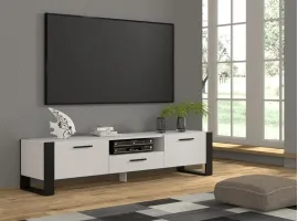 TV стол NUKA 200 белый - черный