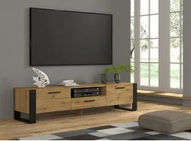 TV стол NUKA 200 дуб артисан - черный