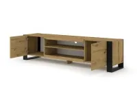 TV стол MONDI 188 дуб артисан - черный pilt 3