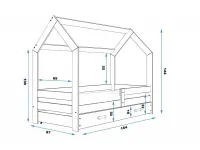 Кровать детская DOMEK белый pilt 4