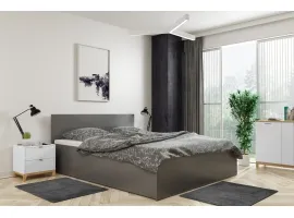 Voodi 140x200 PANAMA grafiit tõstemehhanismiga