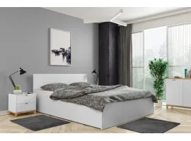 Voodi 140x200 PANAMA valge tõstemehhanismiga