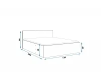 Voodi 140x200 PANAMA valge tõstemehhanismiga pilt 4