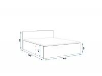 Voodi 120x200 PANAMA valge tõstemehhanismiga pilt 4