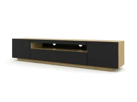 TV стол AURA S 200 дуб + черный