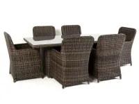 Комплект SICILY 6+1 темно-коричневый pilt 2