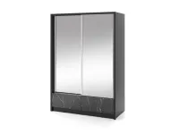 Шкаф-купе ARIA II 150 черный мрамор pilt 2