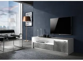 TV стол TORINO 1P1T  белый/серый