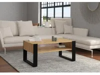 Журнальный стол NUKA F дуб артисан - черный pilt 3