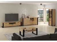 Журнальный стол NUKA F дуб артисан - черный pilt 5