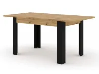 Pikendatav laud NUKA H tamm artisan - must pilt 5