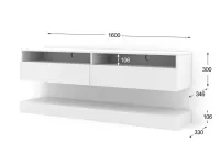 TV стол DUO 160 белый pilt 5
