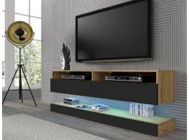 TV стол DUO 160 черный - дуб артисан
