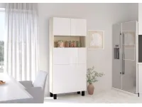 Складной стол со стеллажом HOMI сонома/белый pilt 4