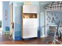 Складной стол со стеллажом HOMI дуб/белый pilt 6