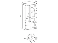 Шкаф NELLY 2D pilt 11