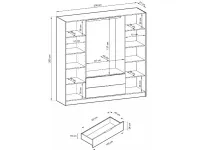 Шкаф NELLY 4D с зеркалом pilt 11