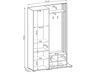 Прихожая NELLY  белая pilt 4