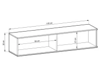 TV-alus ORO MDF 135 valge pilt 4