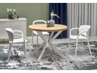 Pikendatav laud PERONI tamm-valge pilt 3