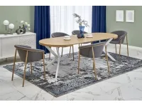 Pikendatav laud PERONI tamm-valge pilt 2